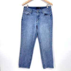 1822 Denim Medium Light Fade Wash Cropped Ankle Blue Jeans Size 8